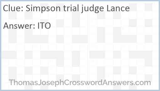 Simpson trial judge Lance Answer