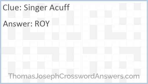 Singer Acuff Answer