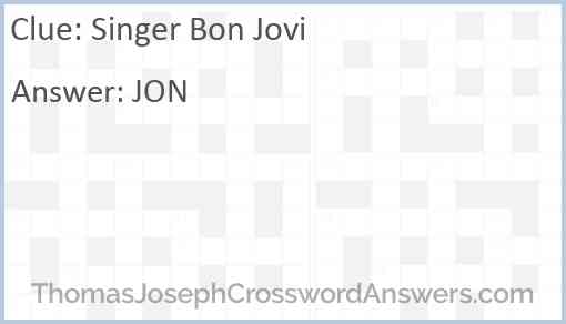 Singer Bon Jovi Answer