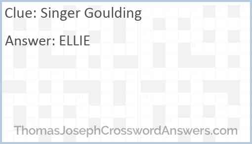 Singer Goulding Answer