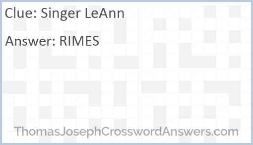 Singer LeAnn Answer