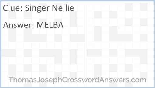 Singer Nellie Answer