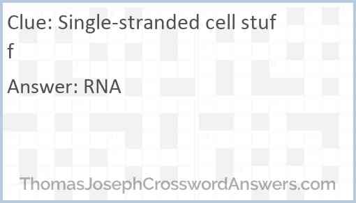 Single-stranded cell stuff Answer