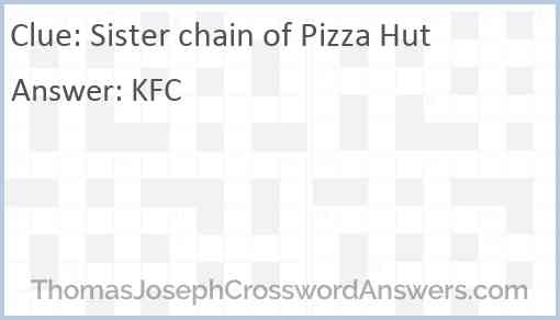 Sister chain of Pizza Hut Answer