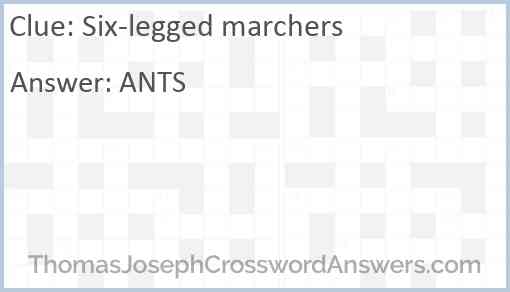 Six-legged marchers Answer