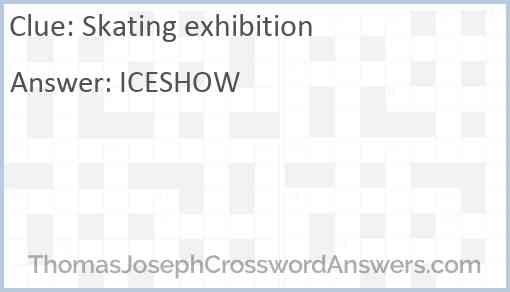 Skating exhibition Answer