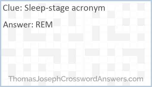 Sleep-stage acronym Answer