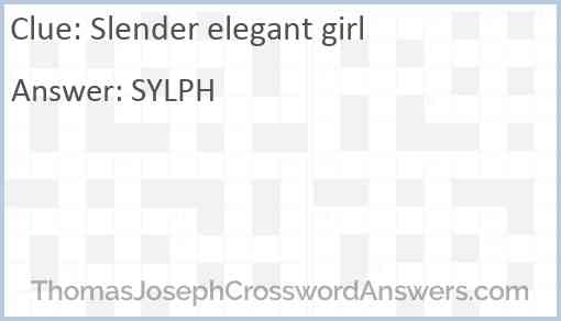 Slender elegant girl Answer