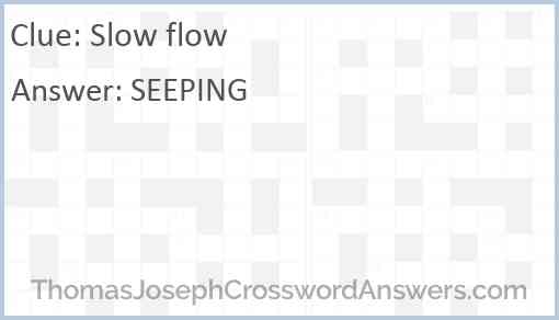 Slow flow Answer