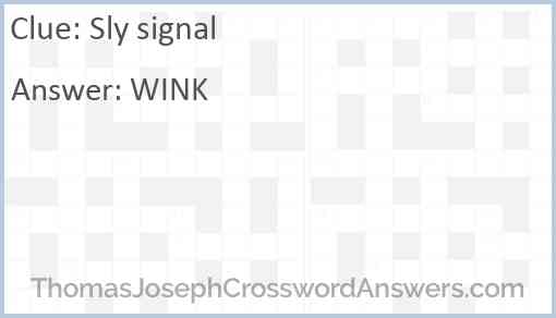 Sly signal Answer