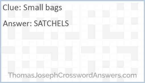 Small bags Answer