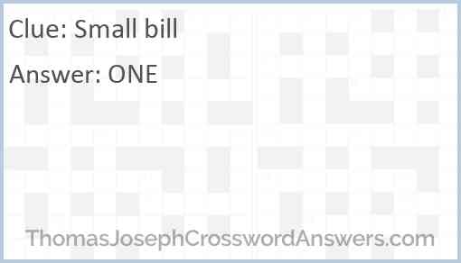 Small bill Answer