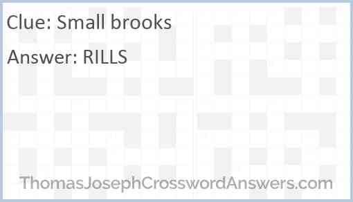Small brooks Answer