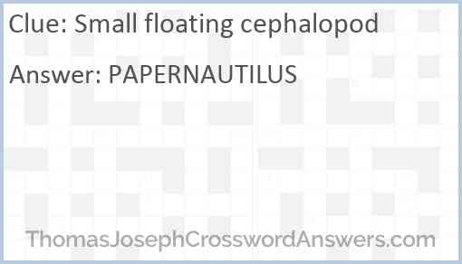 Small floating cephalopod Answer