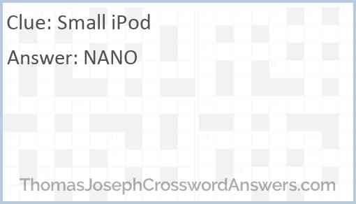 Small iPod Answer