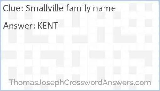 Smallville family name Answer