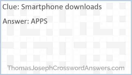 Smartphone downloads Answer