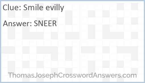 Smile evilly Answer