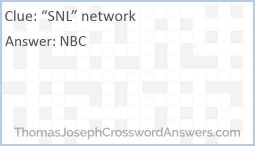 “SNL” network Answer