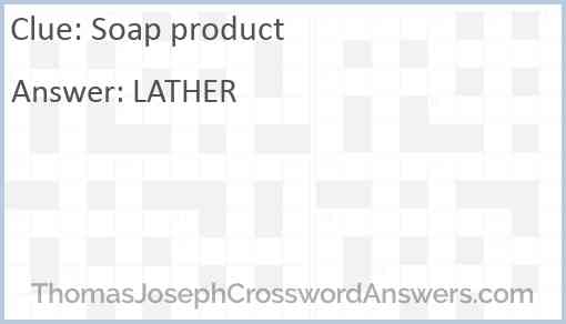 Soap product Answer