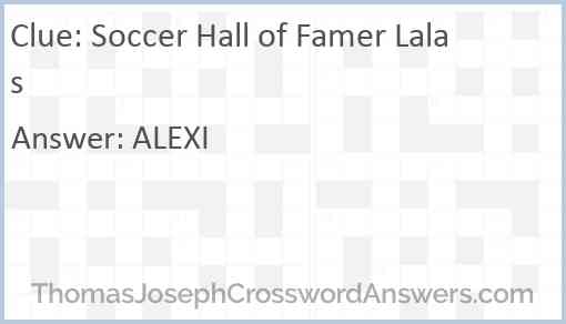 Soccer Hall of Famer Lalas Answer