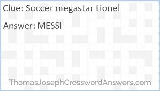 Soccer megastar Lionel Answer