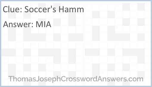 Soccer’s Hamm Answer