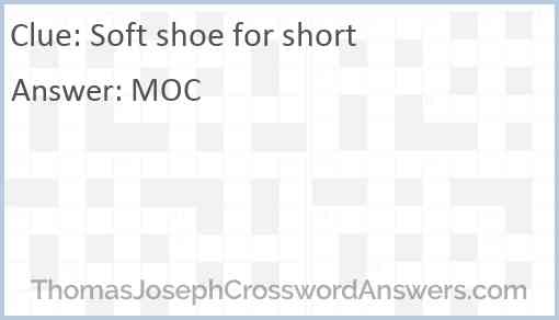 Soft shoe for short Answer