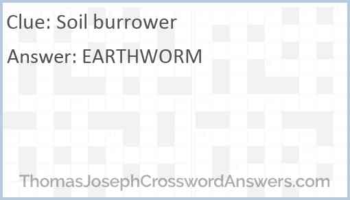 Soil burrower Answer