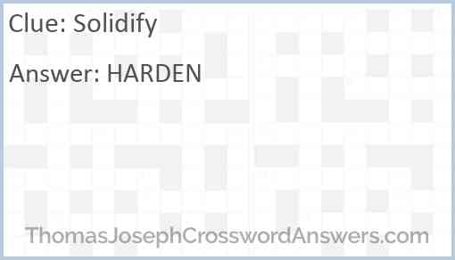 Solidify Answer