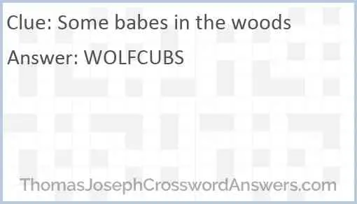 Some babes in the woods Answer