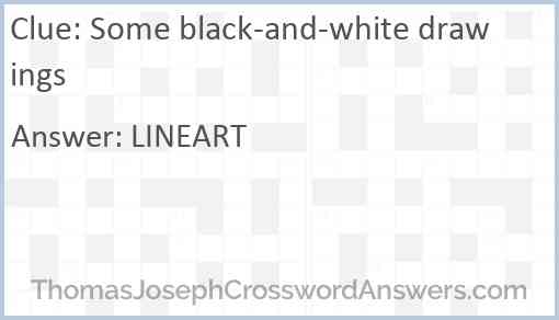 Some black-and-white drawings Answer