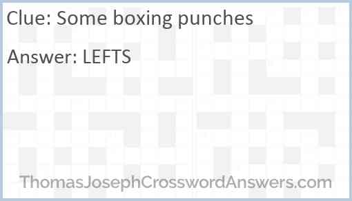 Some boxing punches Answer