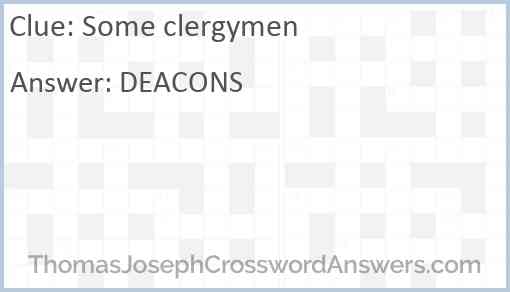 Some clergymen Answer