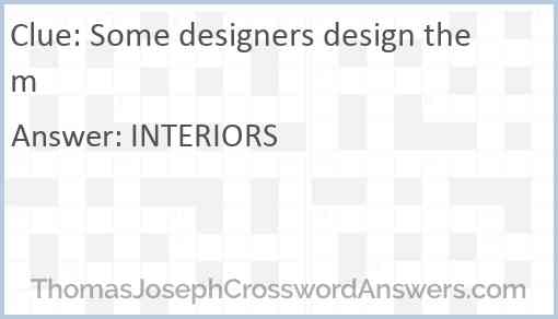 Some designers design them Answer