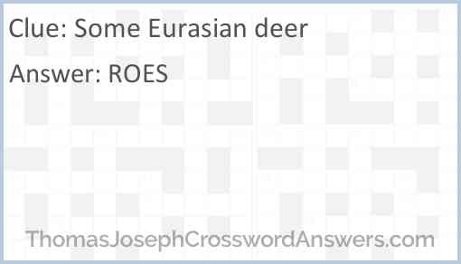 Some Eurasian deer Answer