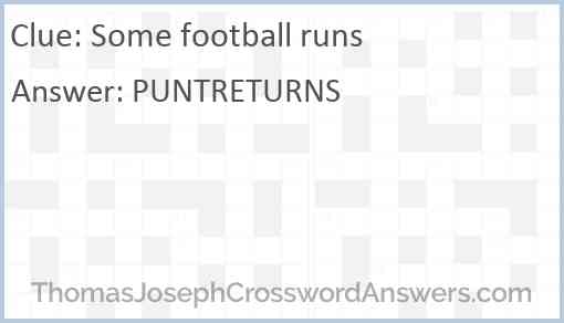 Some football runs Answer