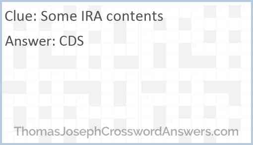 Some IRA contents Answer