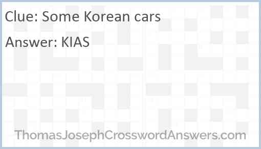 Some Korean cars Answer