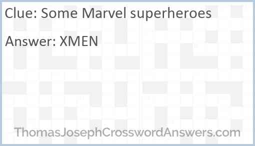 Some Marvel superheroes Answer
