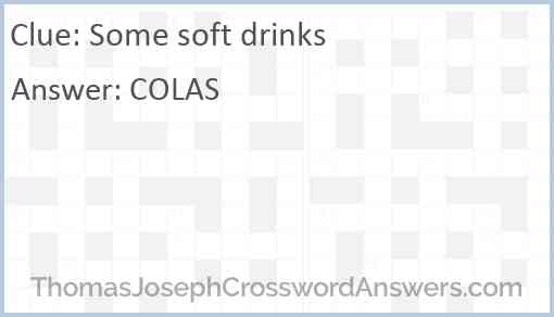 Some soft drinks Answer