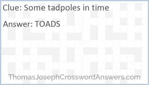 Some tadpoles in time Answer