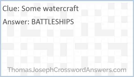Some watercraft Answer