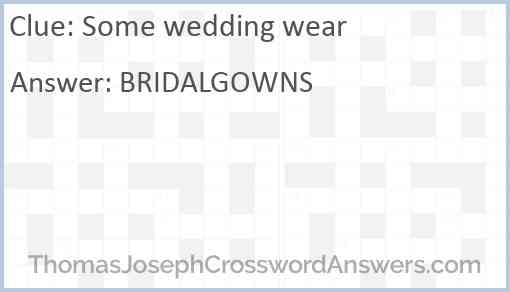 Some wedding wear Answer