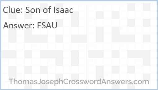 Son of Isaac Answer