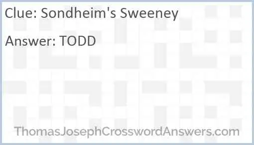 Sondheim's Sweeney Answer