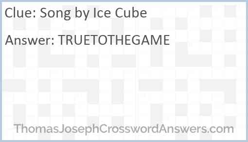 Song by Ice Cube Answer