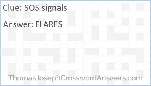 SOS signals Answer