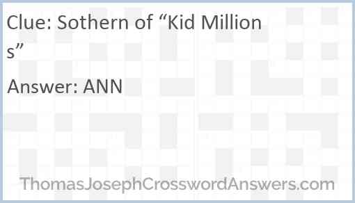 Sothern of “Kid Millions” Answer