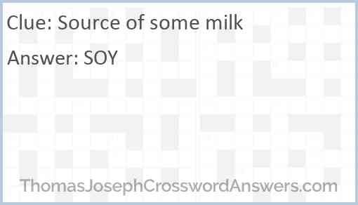 Source of some milk Answer